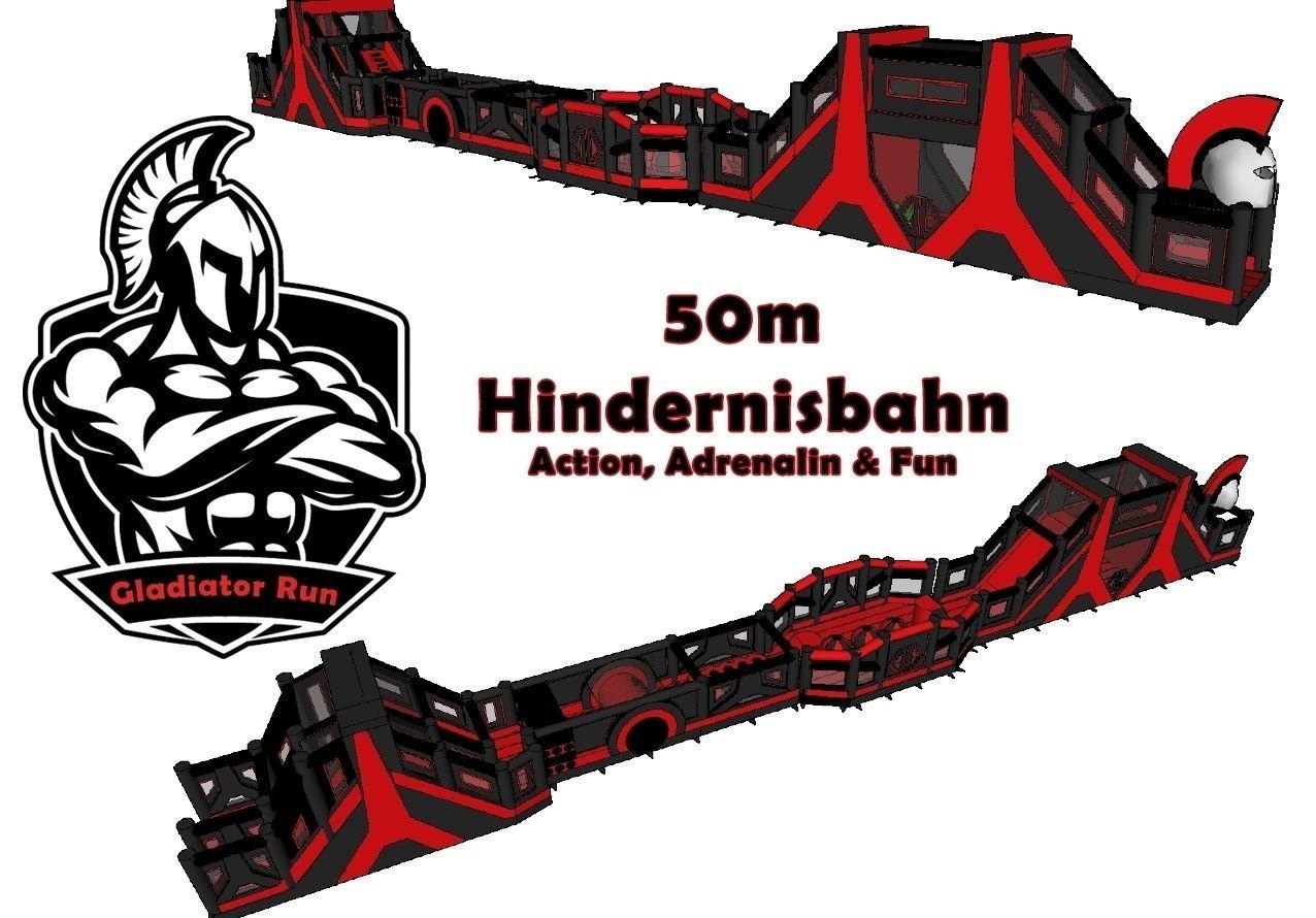 50m XXL Hindernisbahn Gladiator Run mieten in Frankfurt am Main