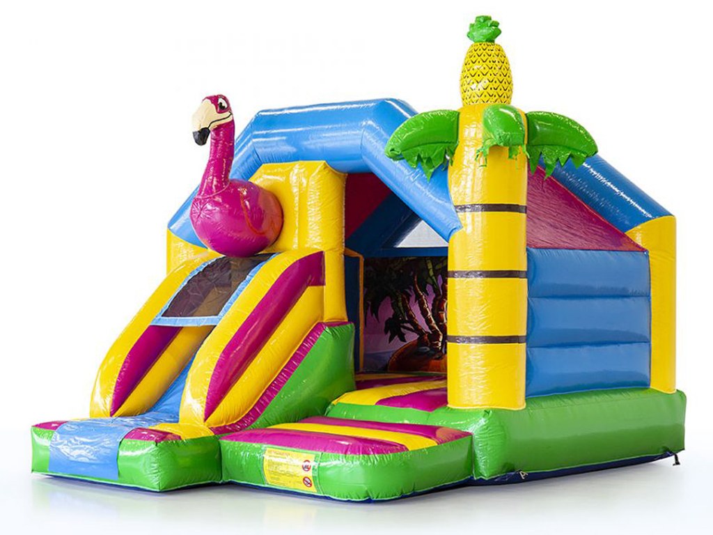 Hüpfburg Slide Combo Flamingo mieten in Koblenz – Hüpfburg