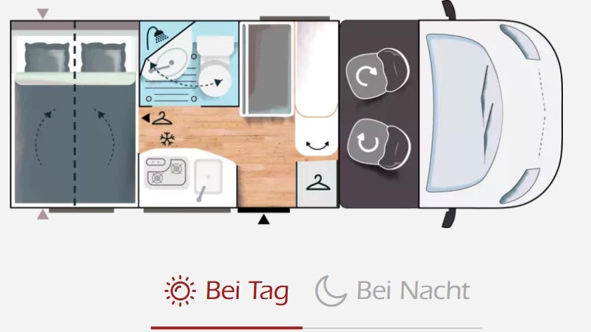 teilintegriertes Wohnmobil -6m- für 2 Personen - T1 – 2