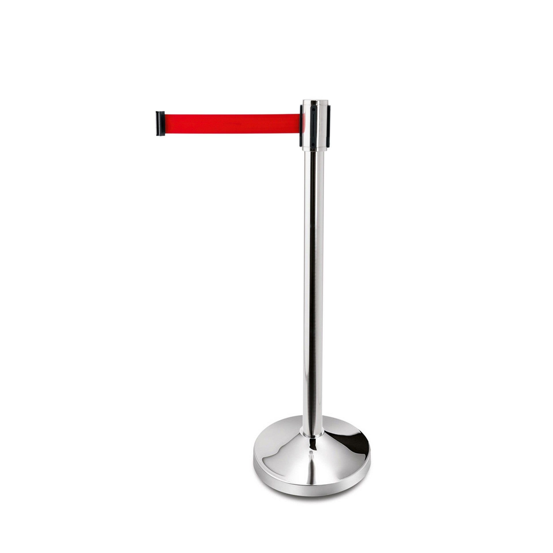 Miete 8 - Zahle 6! Absperrbänder, Personenleitsystem,Warteschlangenmanagement,rotes Band, max. 2 Meter Länge, bestehend aus 2 Pfosten und 1 Band – 2