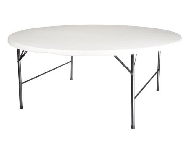 Miete 8 - Zahle 6! Runde Banketttische, runder Banketttisch, Tische - Klappbar, 183cm Durchmesser für 8-12 Personen