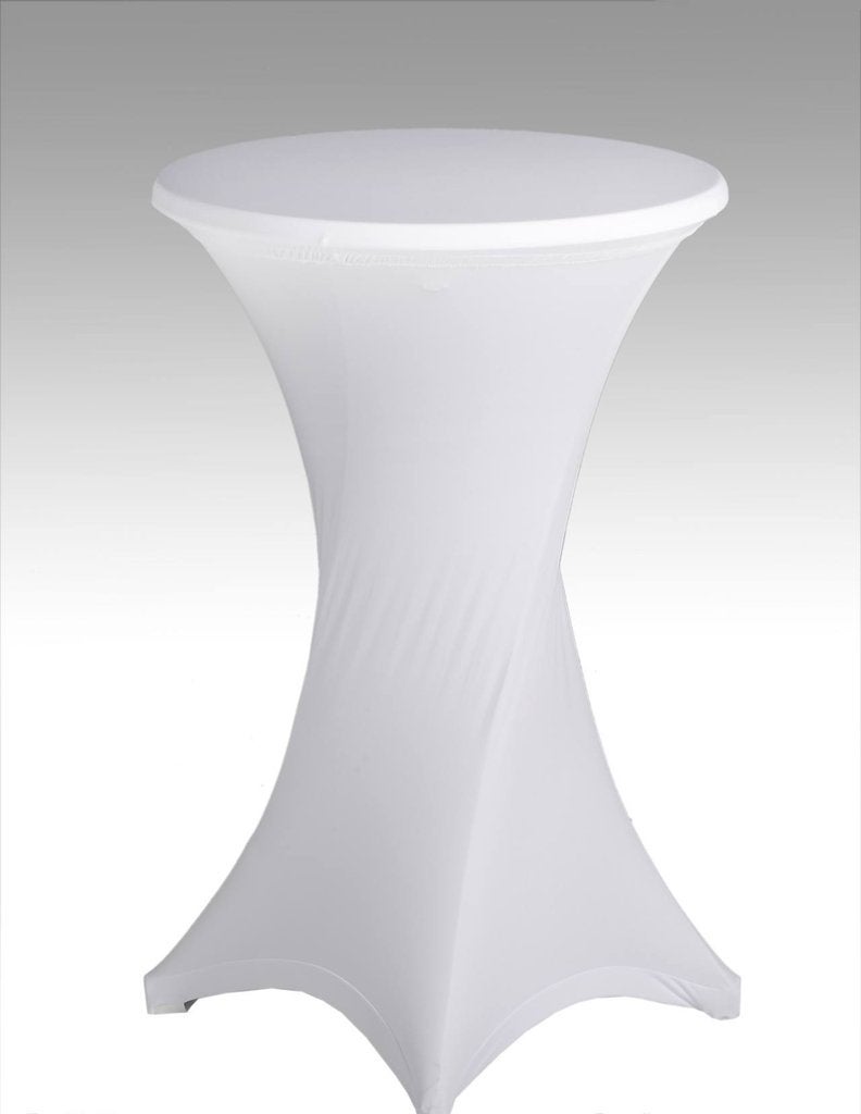 Stehtisch, Stehtische (70cm Durchmesser) inkl. Stretchhusse in weiß,schwarz oder rot 70cm x 110cm – 2