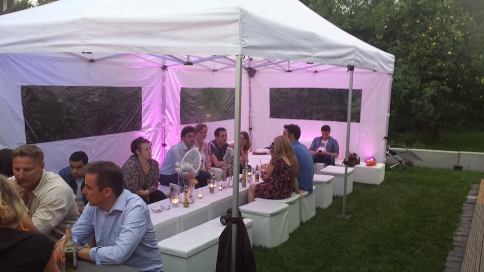 Partyzelt, Faltpavillon mieten 3x6m oder 3x3m, Sternzelt  in weiß Profizelt in 5 min aufgebaut – 4