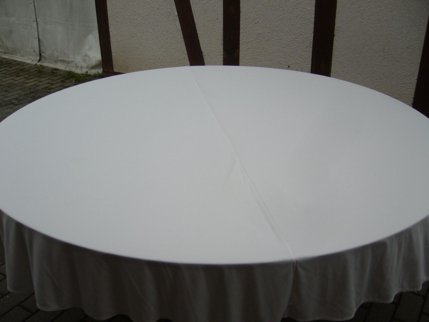 Tischdecke als Husse rund 240 cm, mit Überhang mieten in Reinstädt – 2