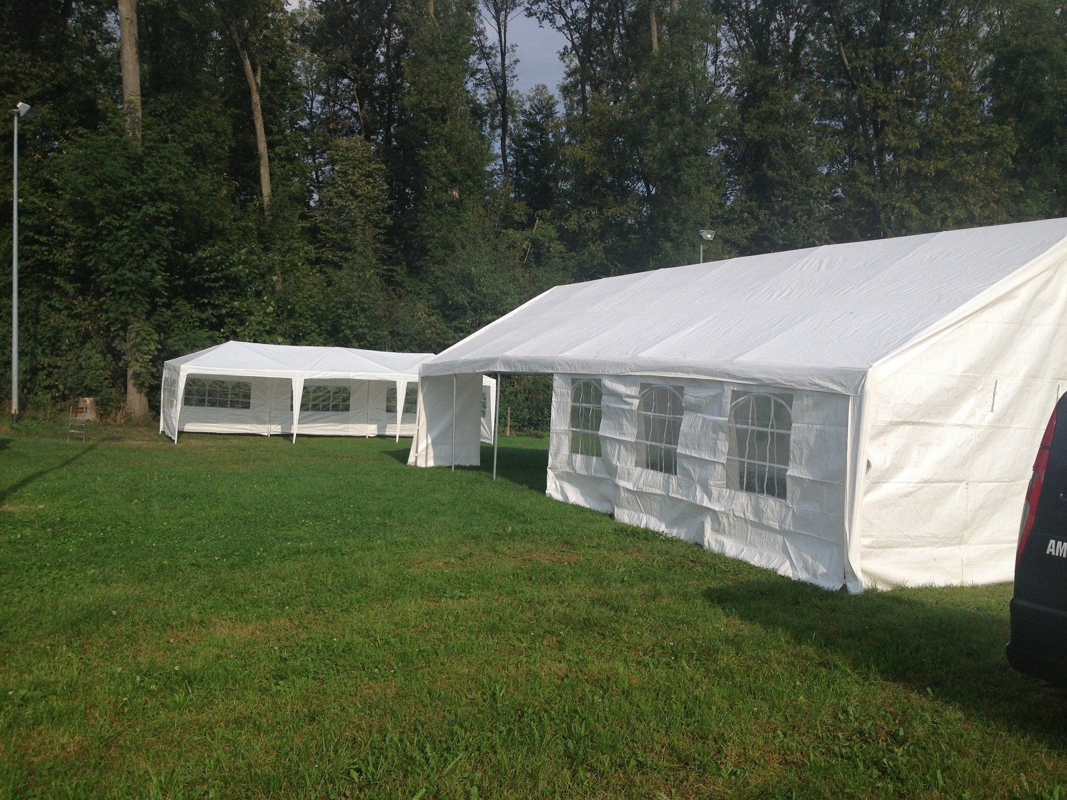 Pavillon, Partyzelt, Zelt 6x12 m mit Zeltboden und Heizstrahlern – 4