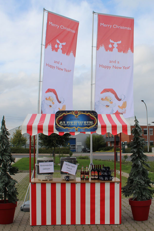 Fahnenmast inkl. Weihnachtsflagge mieten bei Fun Promotion