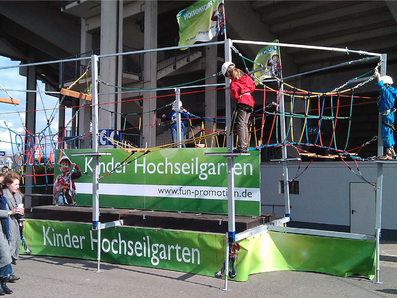 Hochseilgarten für Kinder mieten bei Fun Promotion