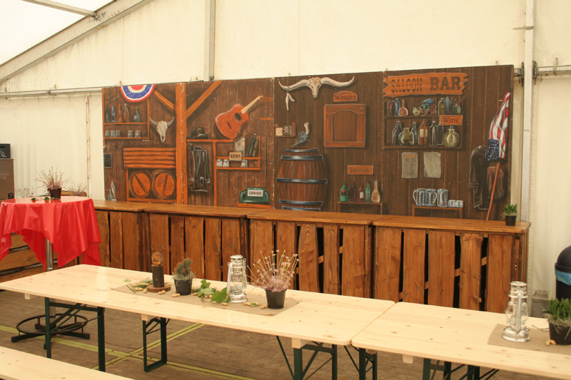 Holz Thekenverkleidung mieten bei Fun Promotion