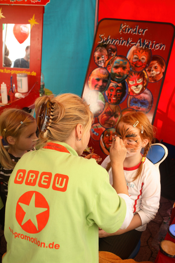 Kinderschminken - Fanschminken mieten bei Fun Promotion
