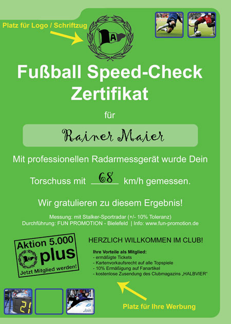 Profi Radar Speed Kick mieten bei Fun Promotion