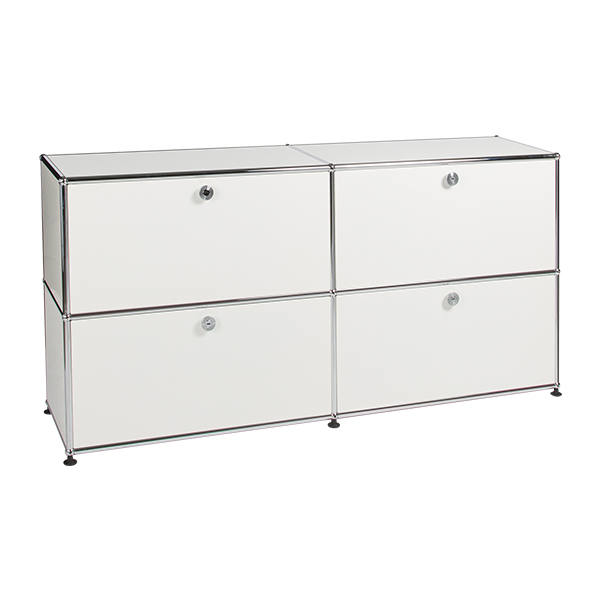 Sideboard USM Haller weiß 4 Klapptüren inkl. 4 Keycards mieten