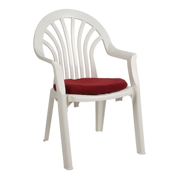 Terrassenstuhl Madrid mit Sitzkissen bordeaux B58 SH42 cm mieten