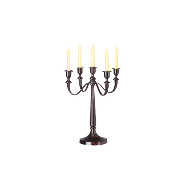 Großer Kerzenleuchter 5-armig Holzdecor H52 cm mieten