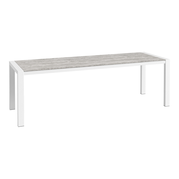 Dinnertisch Algarve weiß/Aspen Altholz L240*B80*H75 cm mieten