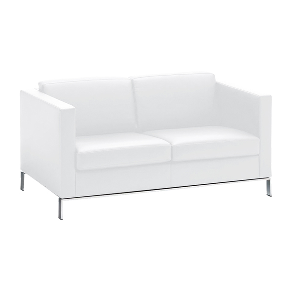 Sofa Foster 500 Yachtleder weiß B150*T80*H73 SH43 cm mieten
