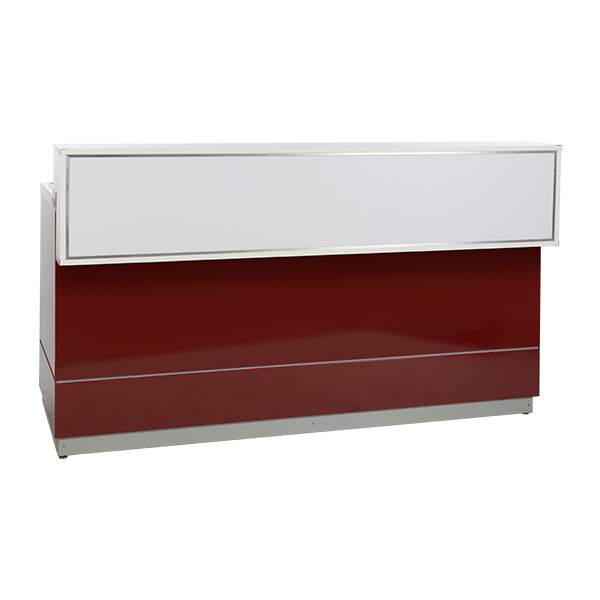 Sekttheke rot L200*T83*H115 cm mit CNS Deckblatt mieten