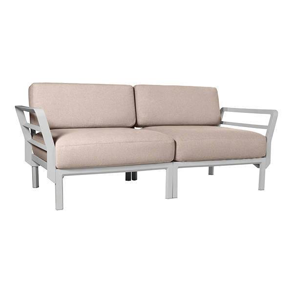 Loungesofa 2-Sitzer Maximo white mit Kissensatz salt white mieten