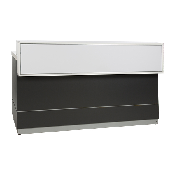 Theke anthrazit L200*T83*H115 cm mit Deckblatt weiß mieten