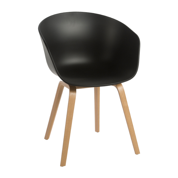 Armlehnstuhl About a Chair AAC 22 schwarz/eiche mieten