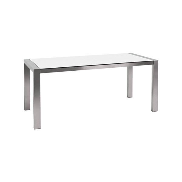 Dinnertisch Algarve Edelstahl/weiß L180*B80*H75 cm mieten