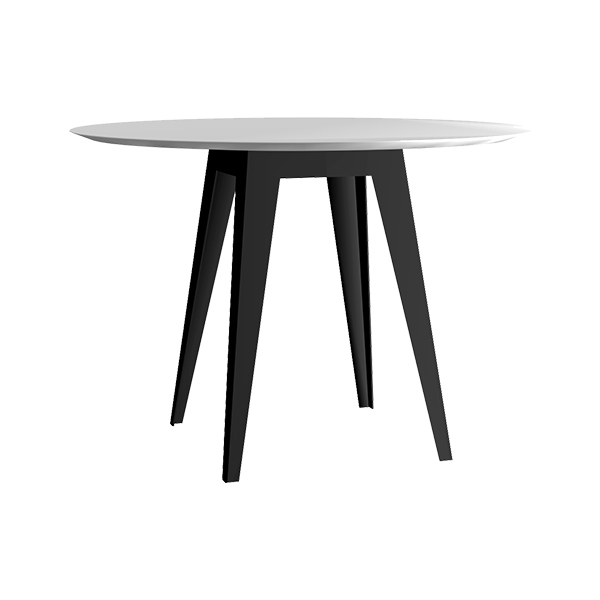Stehtisch Kranich mit Tischplatte weiß Ø160 H110 cm mieten