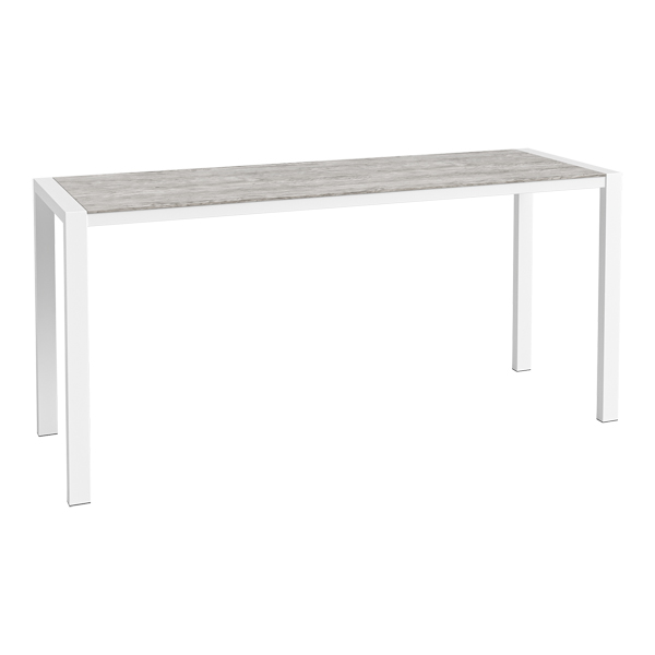 Stehtisch Algarve weiß/Aspen Altholz L240*B80*H110 cm mieten