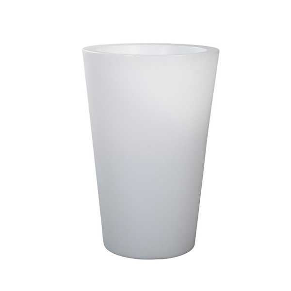 Vase weiß Ø72 H107 cm mit LED Akku Lichteinheit mieten