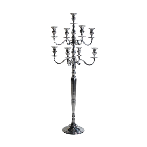 Salina Kerzenleuchter 9-armig aluminium groß H180 cm mieten