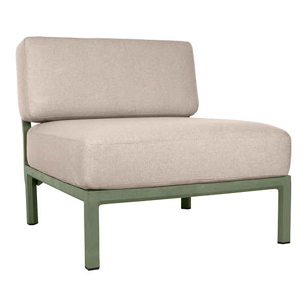 Lounge Stuhl Maximo green mit Kissensatz salt white mieten