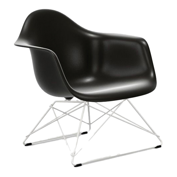 LAR Eames Plastic Loungechair weiß Sitz schwarz mieten