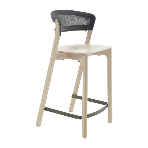 Café stool (Barhocker) hellholz B53*T53*H106 SH75 cm mieten
