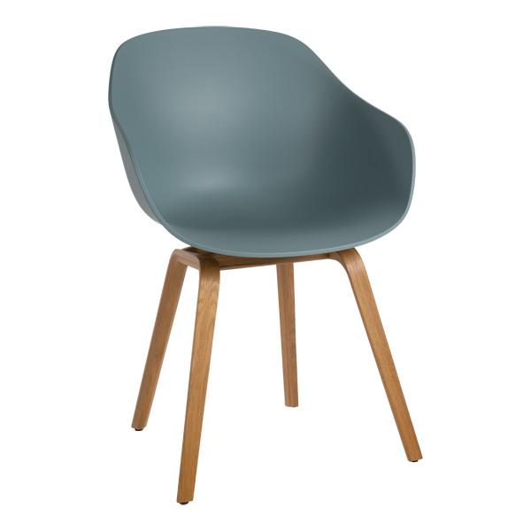Armlehnstuhl About a Chair AAC 222 dusty blue/eiche mieten