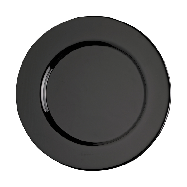 Glasteller Nubo schwarz Ø32 cm mieten