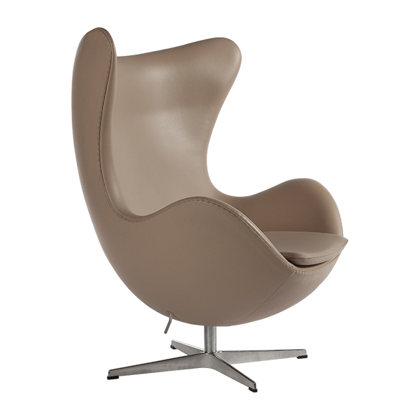 Drehsessel Egg Yachtleder beige B86*T79*H107 SH40 cm mieten