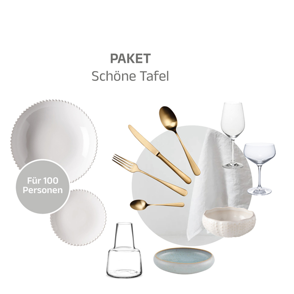 Set Schöne Tafel für 100 Personen mieten