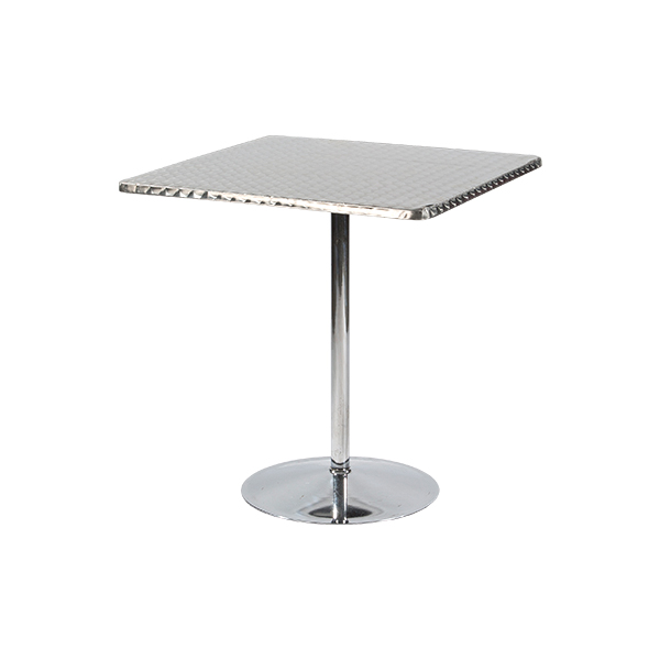 Bistrotisch verchromt Inox Aluminium 70*70*H74 cm mieten