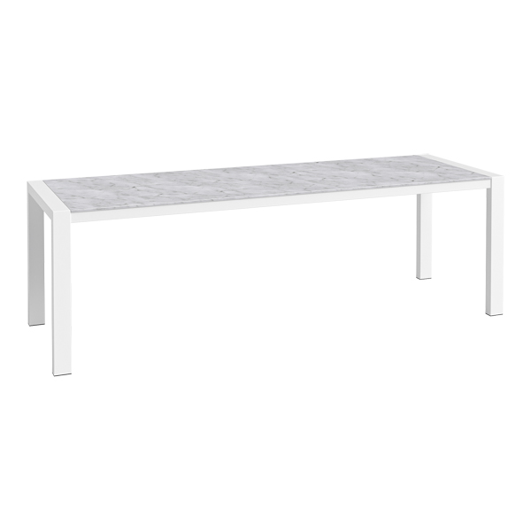 Dinnertisch Algarve weiß/Volterra weiß L240*B80*H75 cm mieten