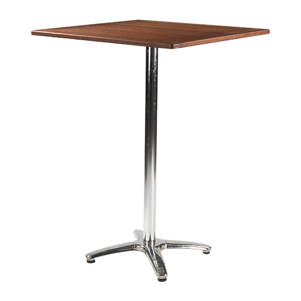 Stehtisch Porto Aluminium teak 80*80*H110 cm mieten