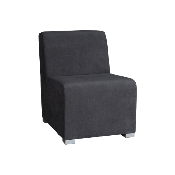 Stuhl Ontario Stoff grau mieten
