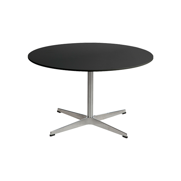 Loungetisch A2 Säulenfuß verchromt schwarz Ø80 H47 cm mieten