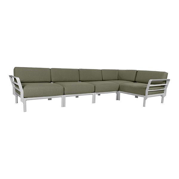 Loungesofa 5-Sitzer Maximo white Kissensatz cactus green mieten