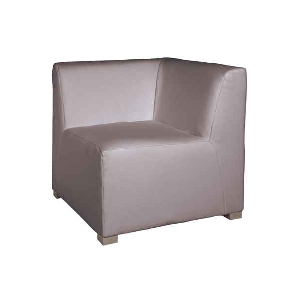 Sessel Eckelement Cannes platingrau B70*T70*H70 SH41 cm mieten