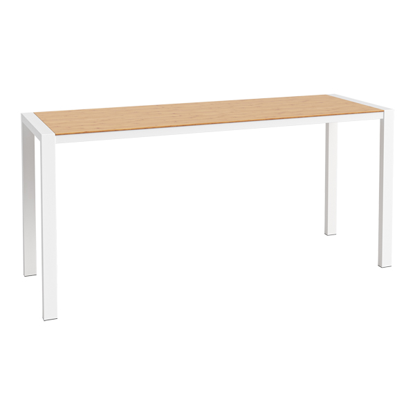 Stehtisch Algarve weiß/Bambus L240*B80*H110 cm mieten