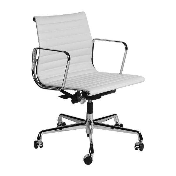 Aluminium Chair EA 117 weiß drehbar mit Armlehnen mieten