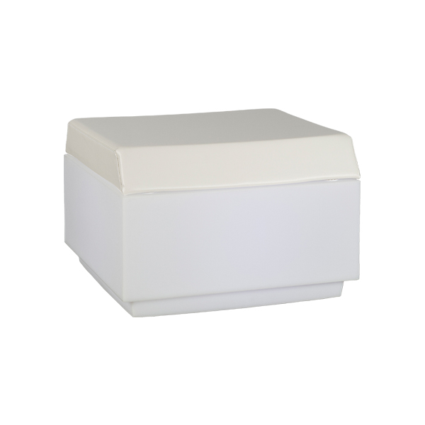 Pouf Big Cut weiß mit Kissen und LED-Lichteinheit mieten