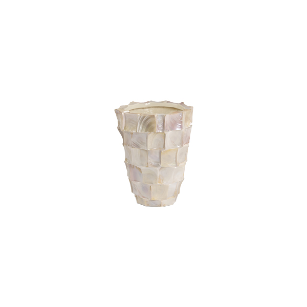 Ocean Shell Vase 36 weiß Ø26 H36 cm mieten