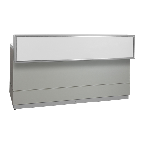 Theke silbergrau L200*T83*H115 cm mit Deckblatt silbergrau mieten