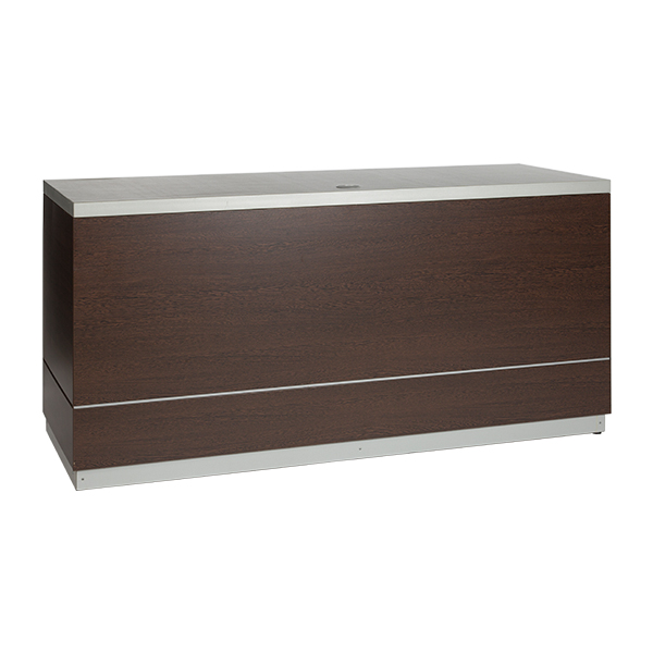 Theke Holzdecor B200*T70*H95 cm mit Deckblatt silbergrau mieten