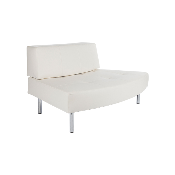 Endless curved Seat low Back Curve small Yachtleder weiß mieten