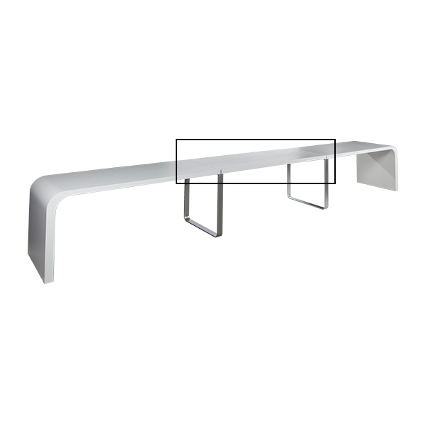 Brunch-Tischplatte 2-Fach Connectorelement weiß L120*B70 cm mieten